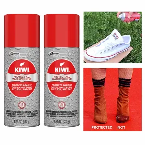 2 Pc KIWI Protect All Weather Proof Leather Fabric Shoes Boot Waterproof 4.25oz