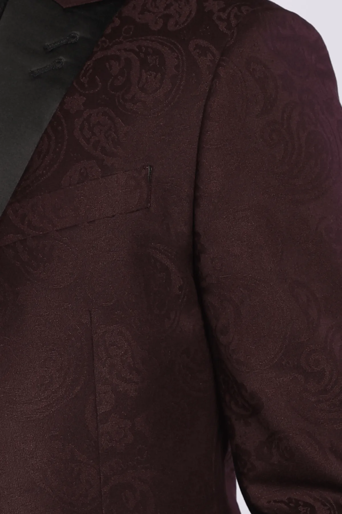 7 Downie St. - Joey - Burgundy Paisley Tuxedo Jacket