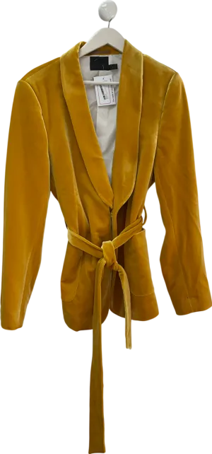 ASOS Yellow Super Skinny Smoking Jacket In Mustard Velvet With Belt  Now 42.50. Was 85.00. (-50%) UK 42" CHEST