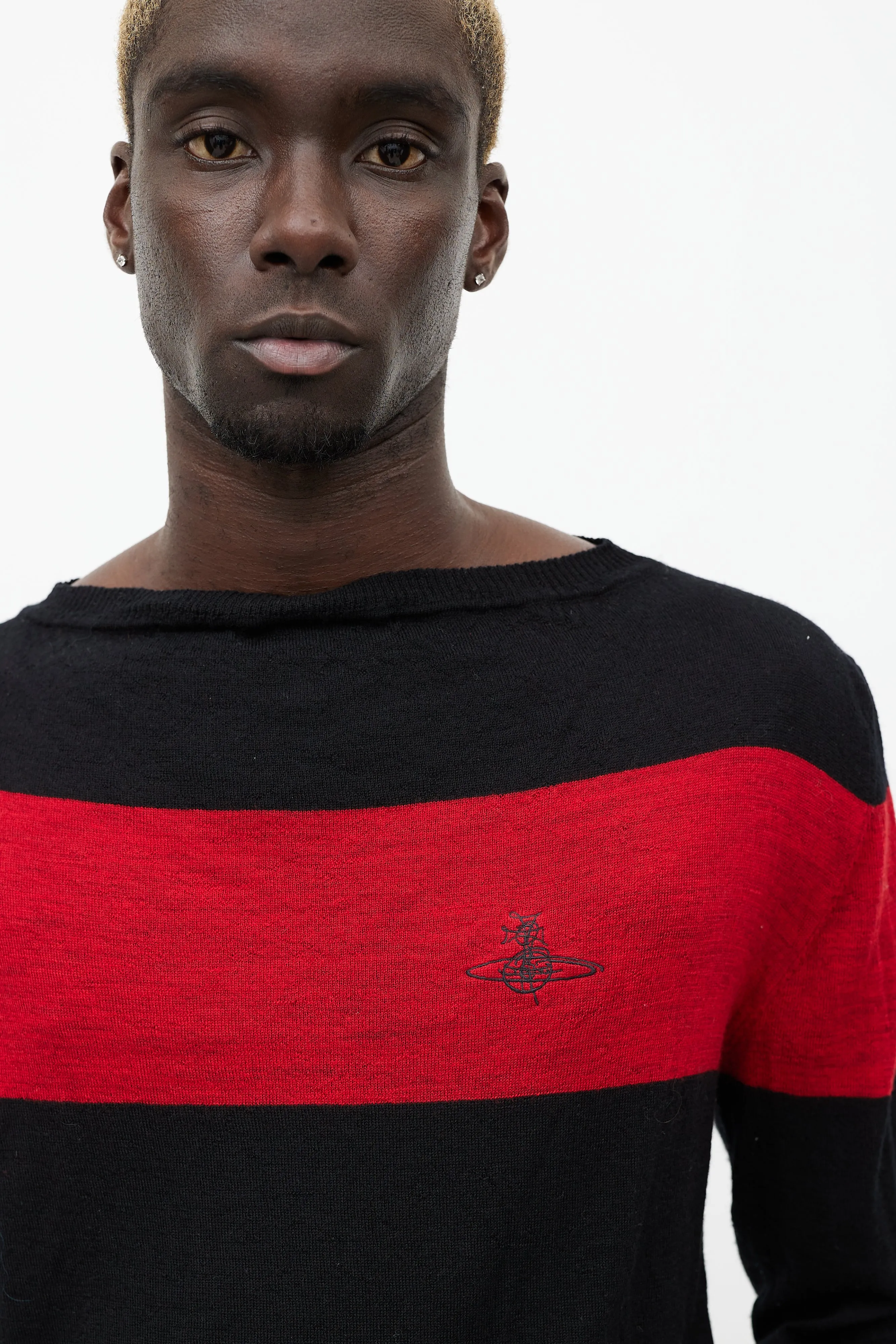 Black & Red Wool Sweater