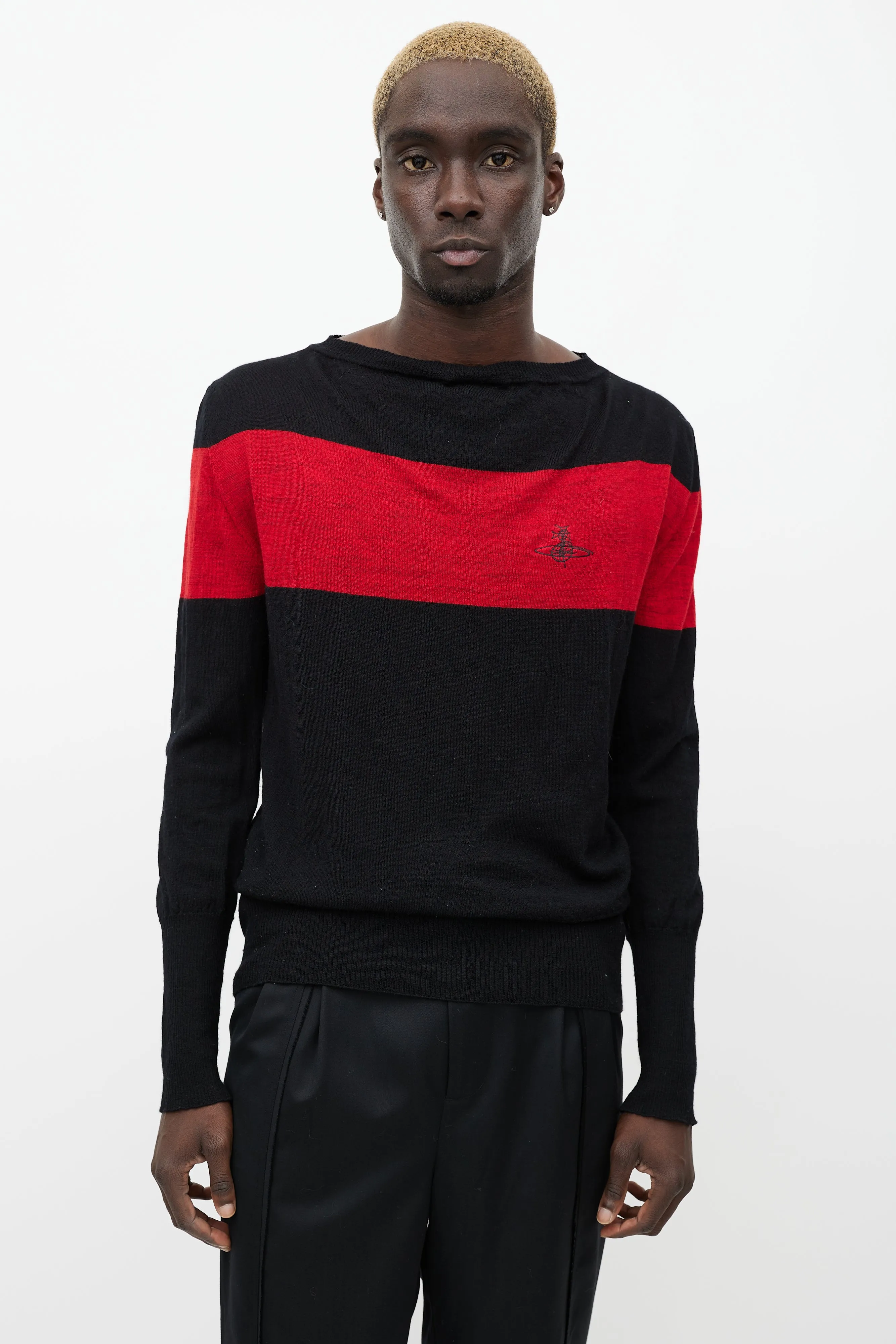 Black & Red Wool Sweater
