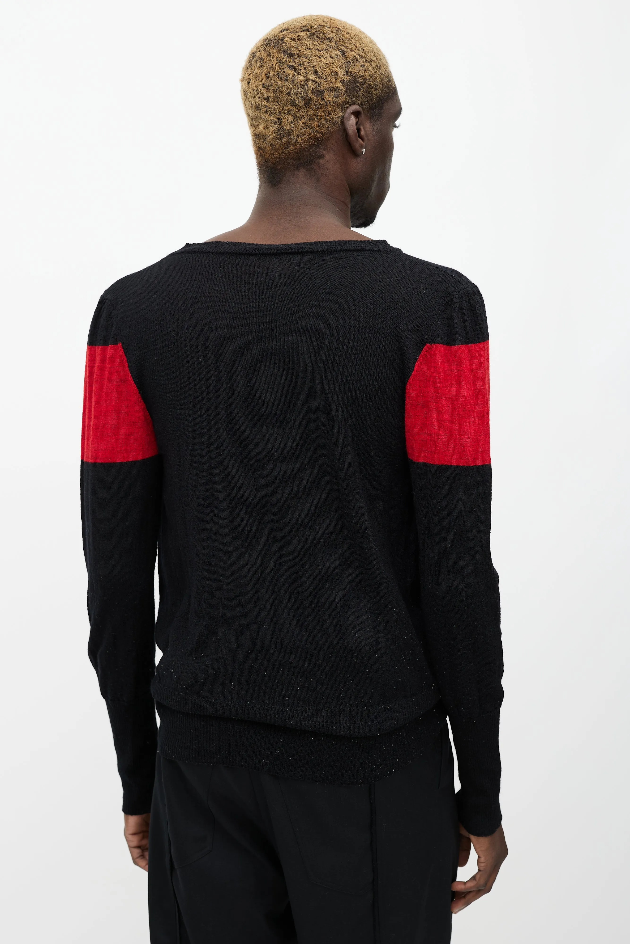 Black & Red Wool Sweater