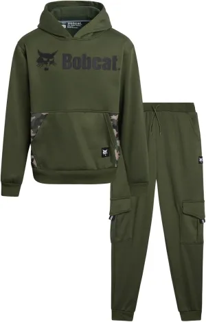 Bobcat Boys' Sweatsuit Set - 2 Piece Fleece Hoodie Sweatshirt and Cargo Jogger Pants - Active Matching Sets for Boys (8-18)