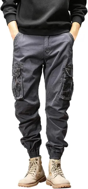 Cargo Sweatpants for Men Big and Tall Joggers Cotton Cargo Sweatpants Trousers Long Pants Men's Casual Military Pants