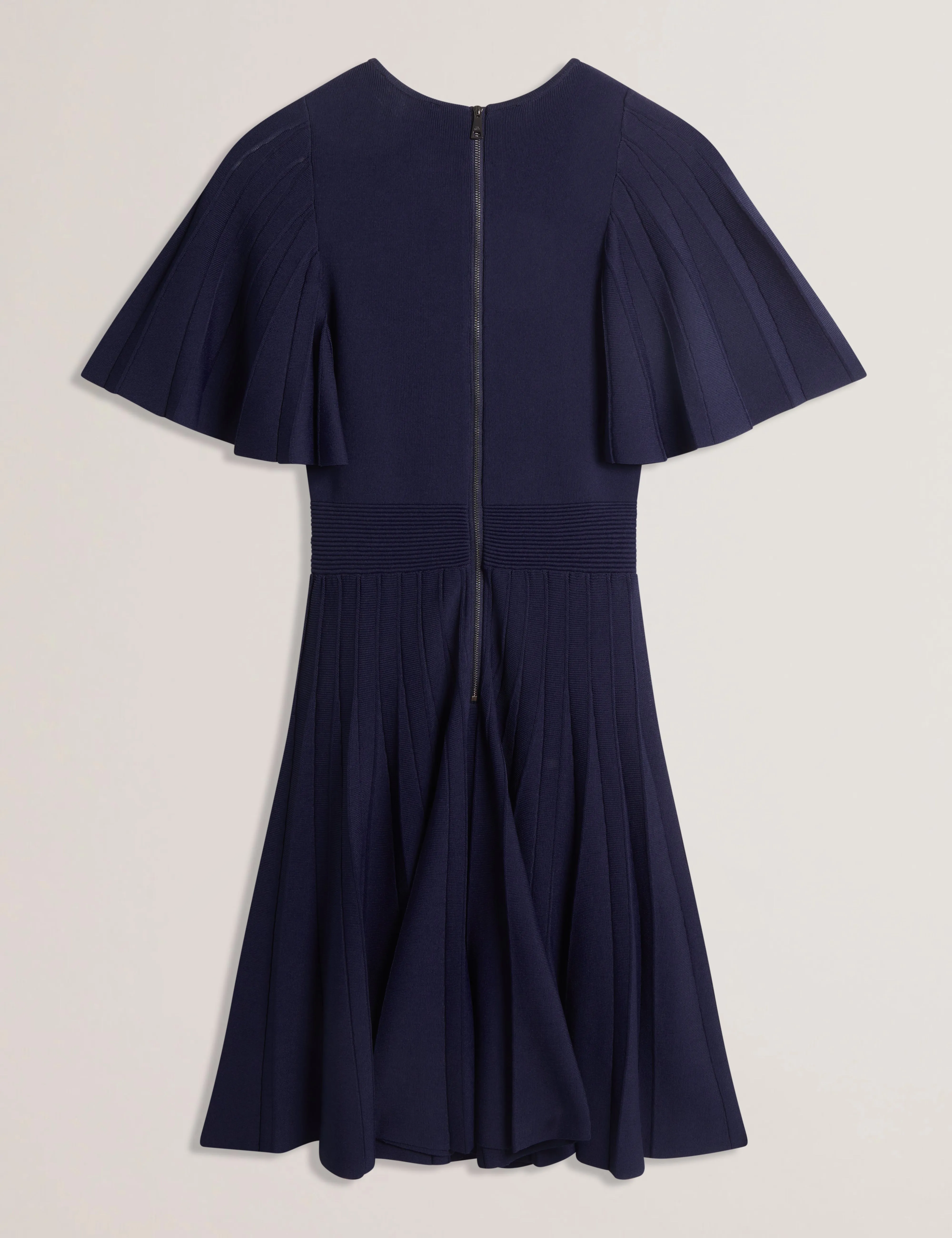 Celinha Angel Sleeve Knitted Maxi Dr Navy