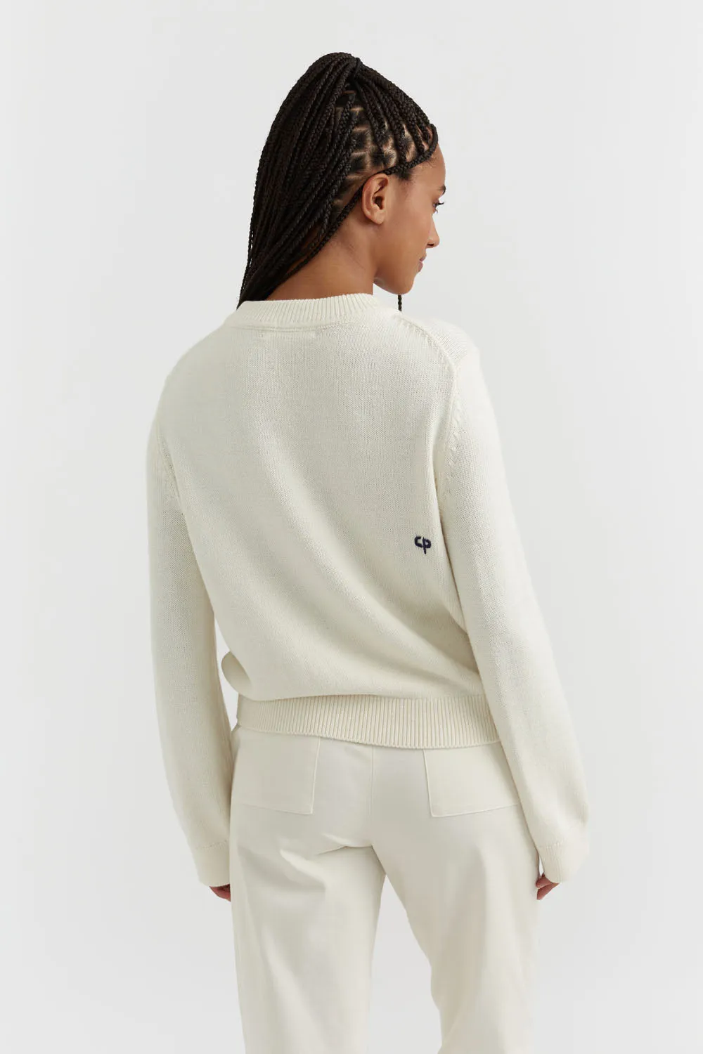 Cream Cotton-Alpaca Peanuts Gang Sweater