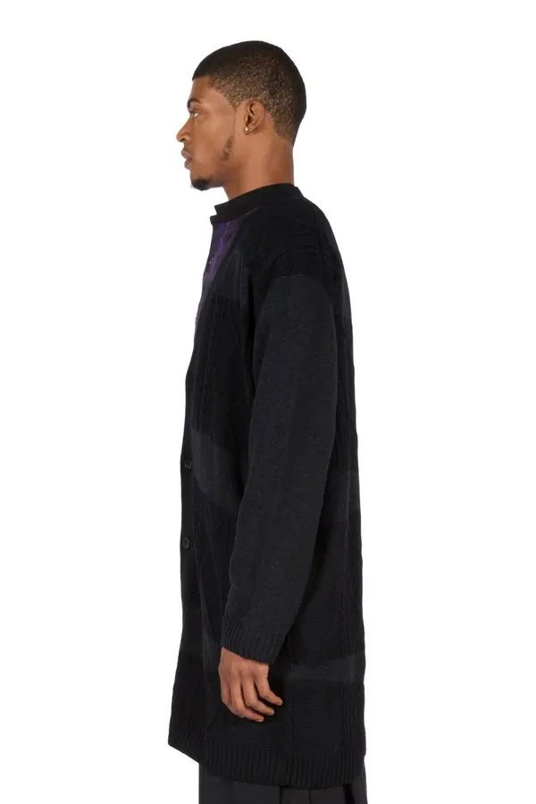Design Switching V-Neck Cardigan