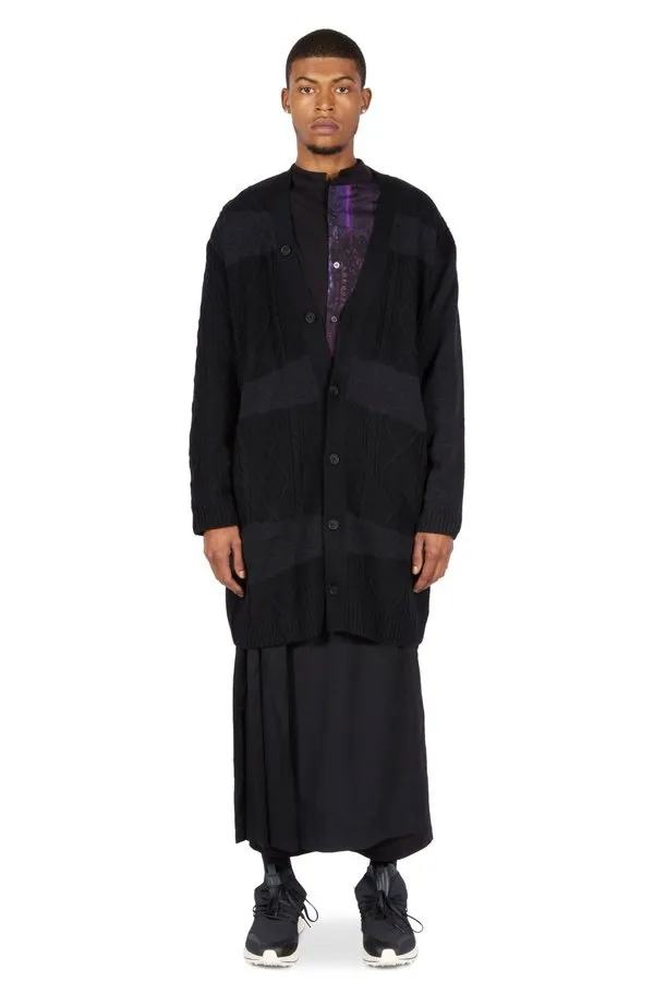Design Switching V-Neck Cardigan