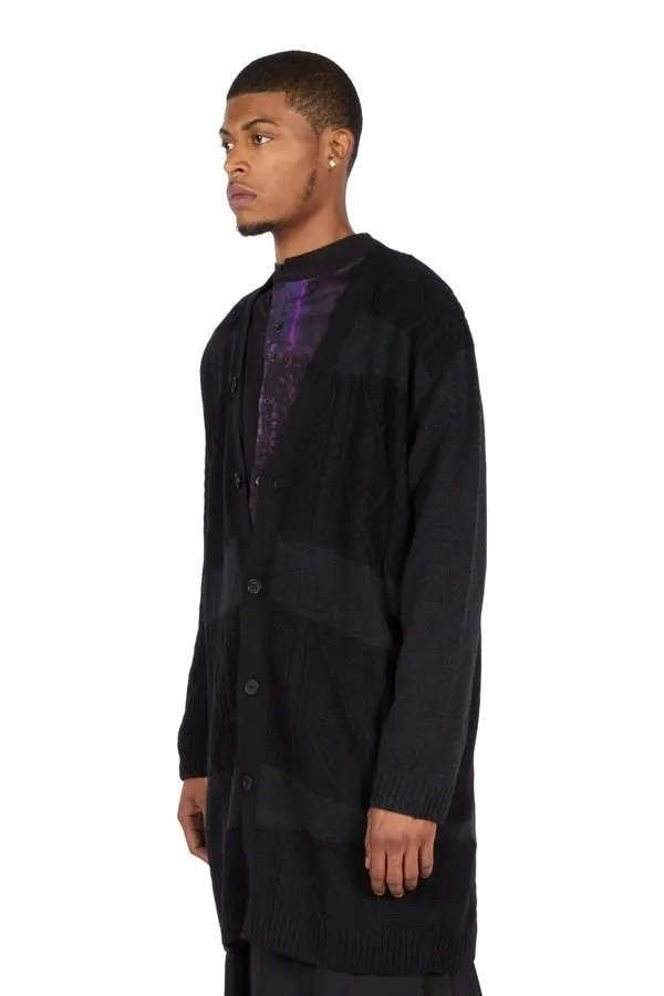 Design Switching V-Neck Cardigan