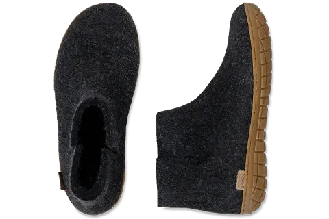 Glerup Honey Rubber Sole Bootie Slipper