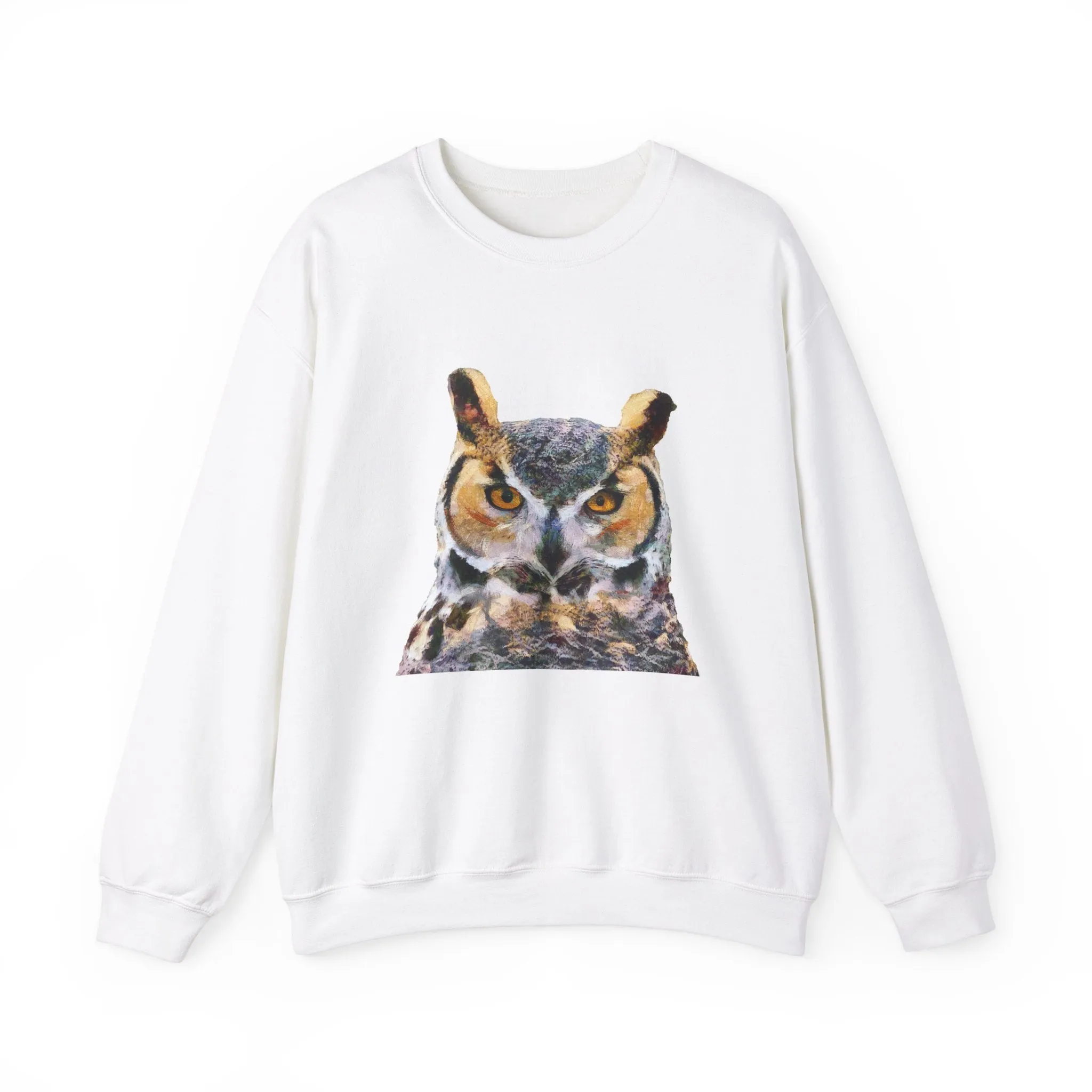 Great Horned Owl 'Hooty' Unisex 50/50 Crewneck Sweatshirt