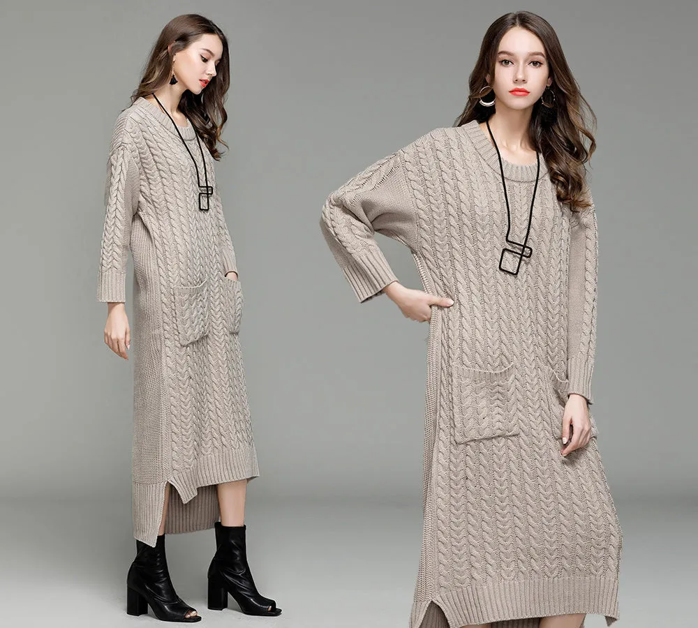 Knitted Dress Front Short Back Long