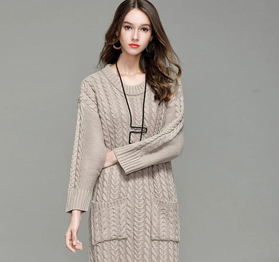 Knitted Dress Front Short Back Long