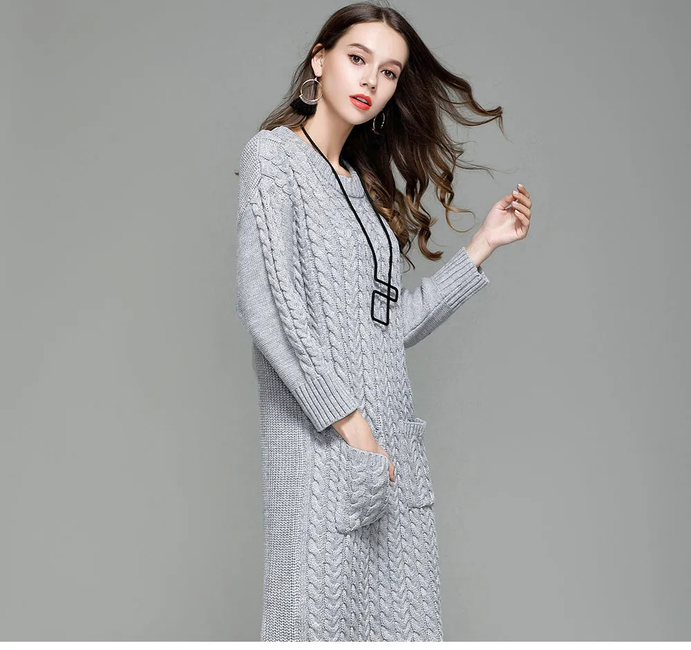 Knitted Dress Front Short Back Long