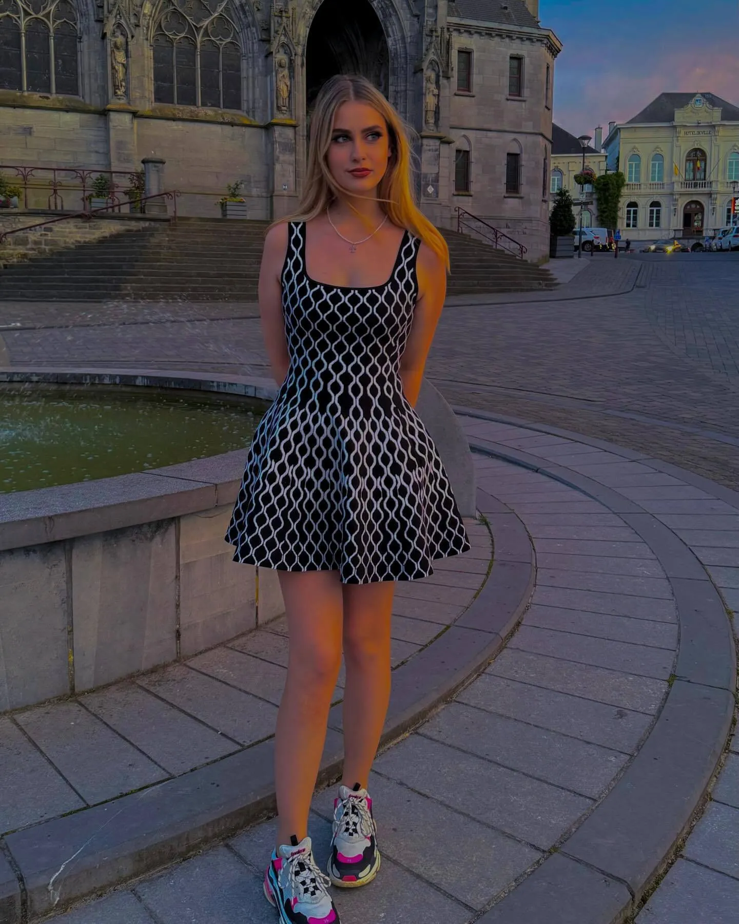 Knitted short dress