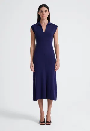 Prime Cotton Midi Dress - Dark Mariner