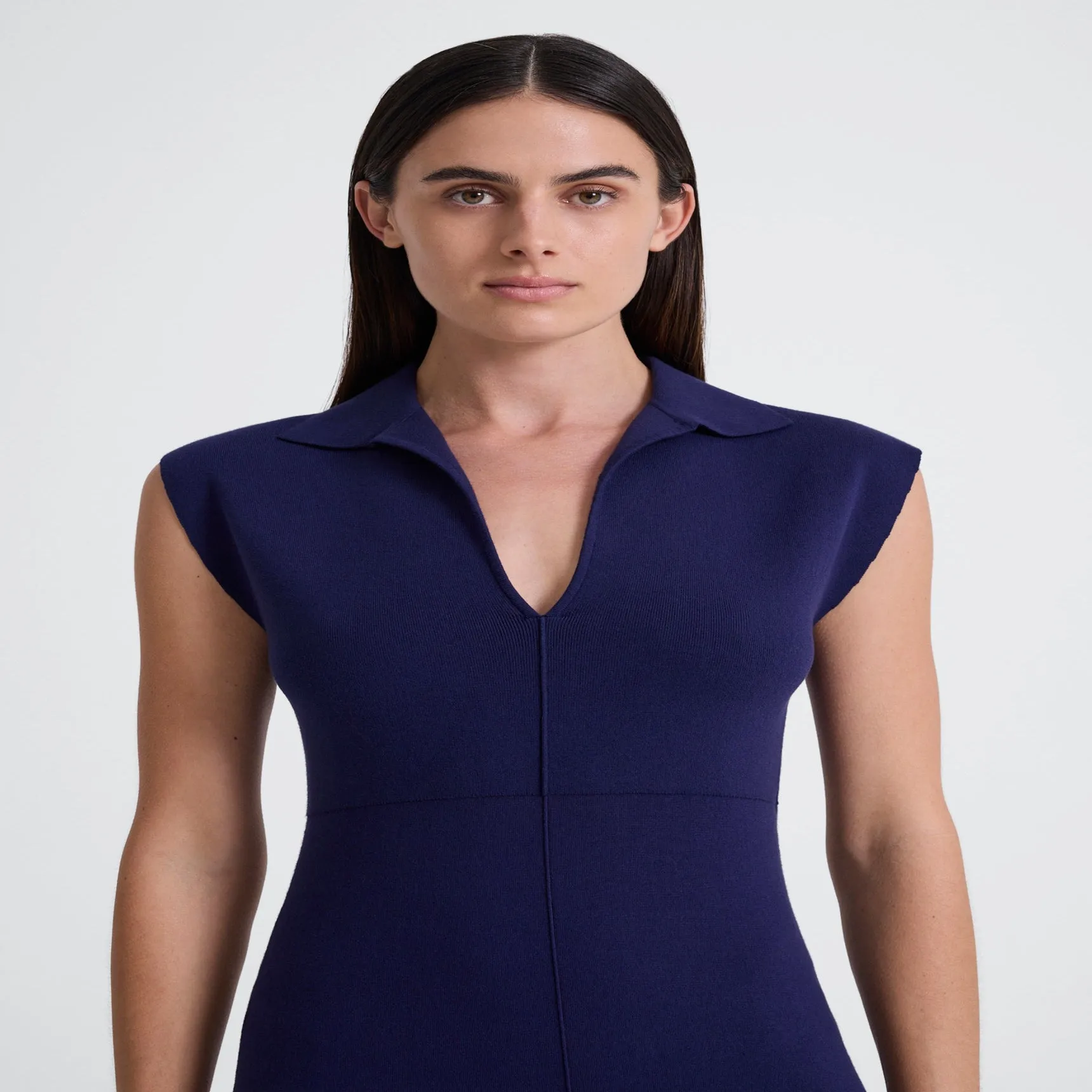 Prime Cotton Midi Dress - Dark Mariner