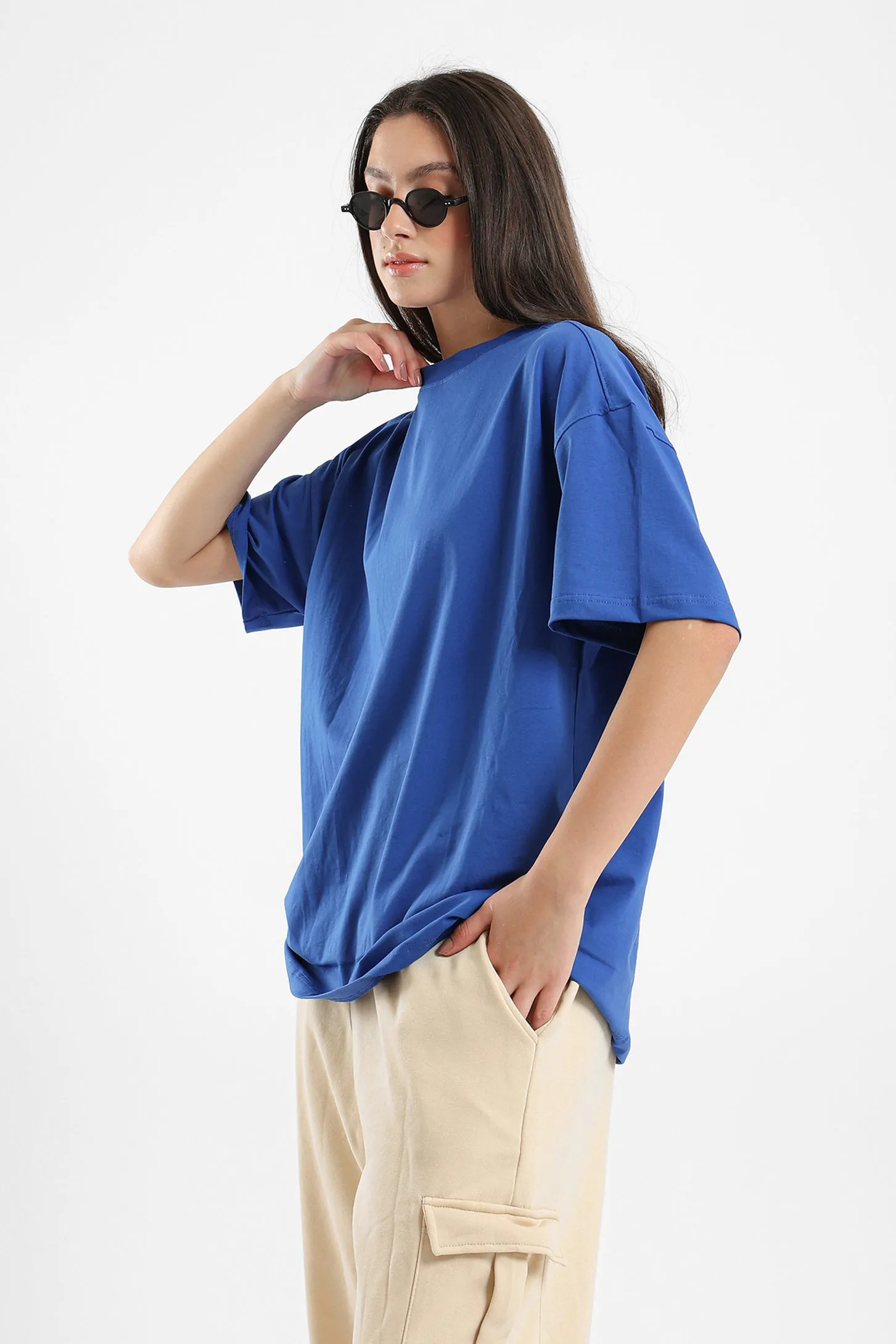 PURE COMFORT OVERSIZED TEE - BLUE