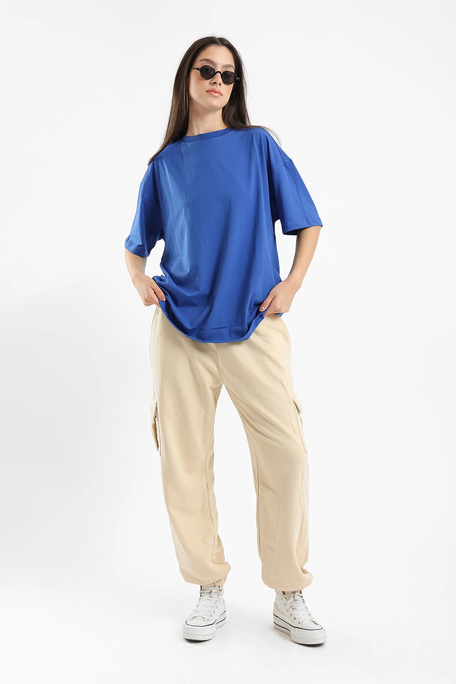 PURE COMFORT OVERSIZED TEE - BLUE