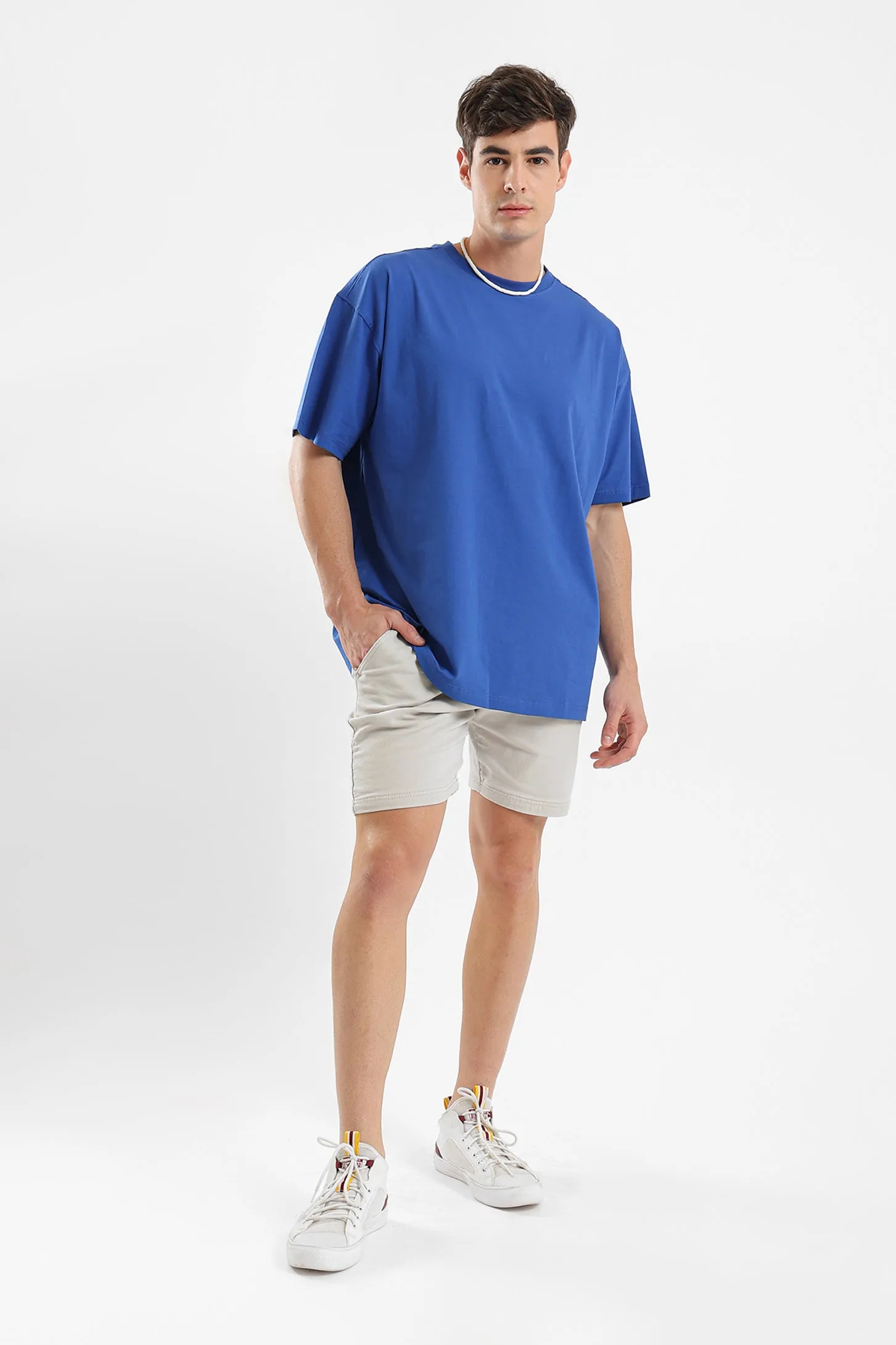 PURE COMFORT OVERSIZED TEE - BLUE