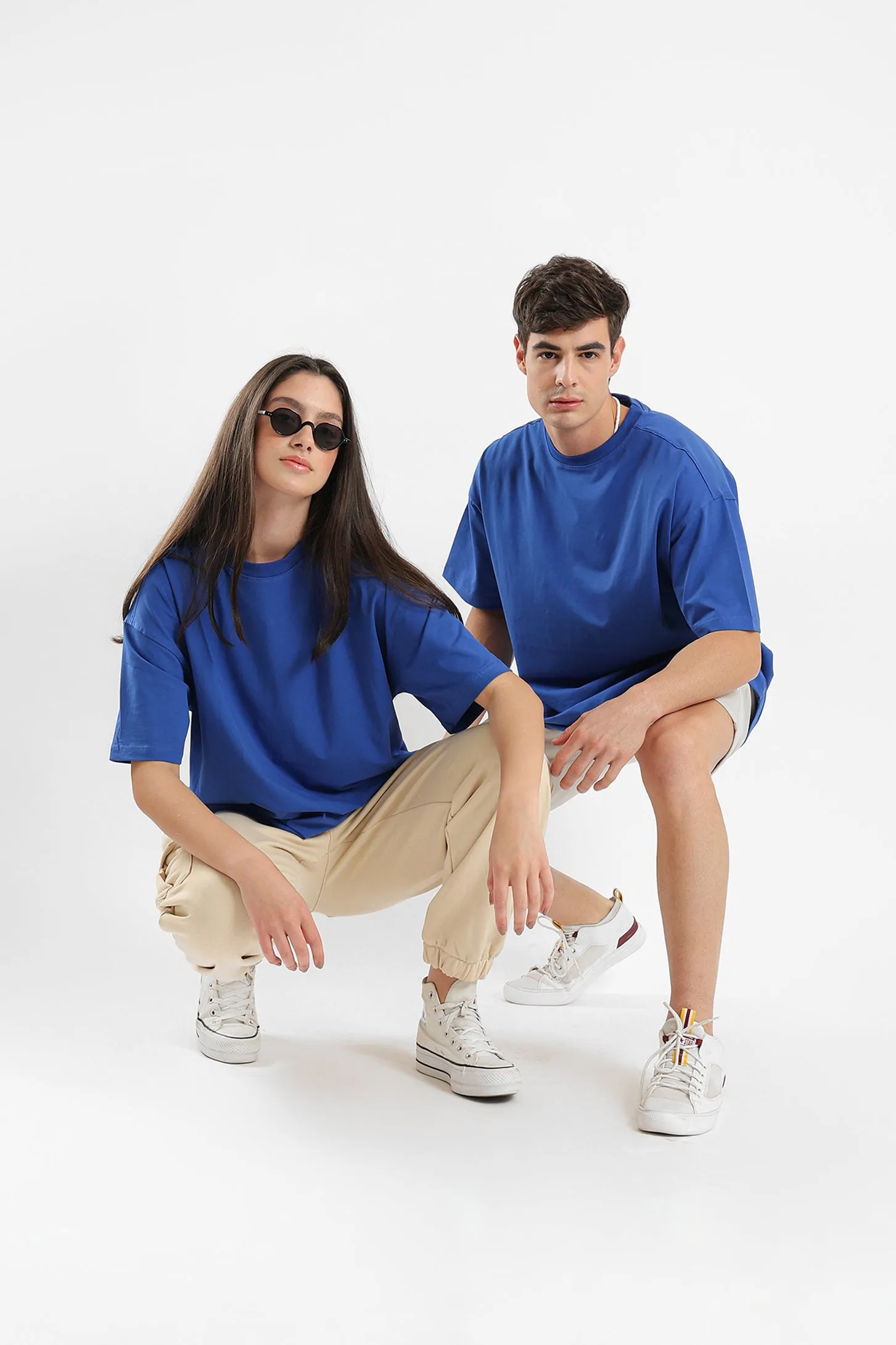 PURE COMFORT OVERSIZED TEE - BLUE