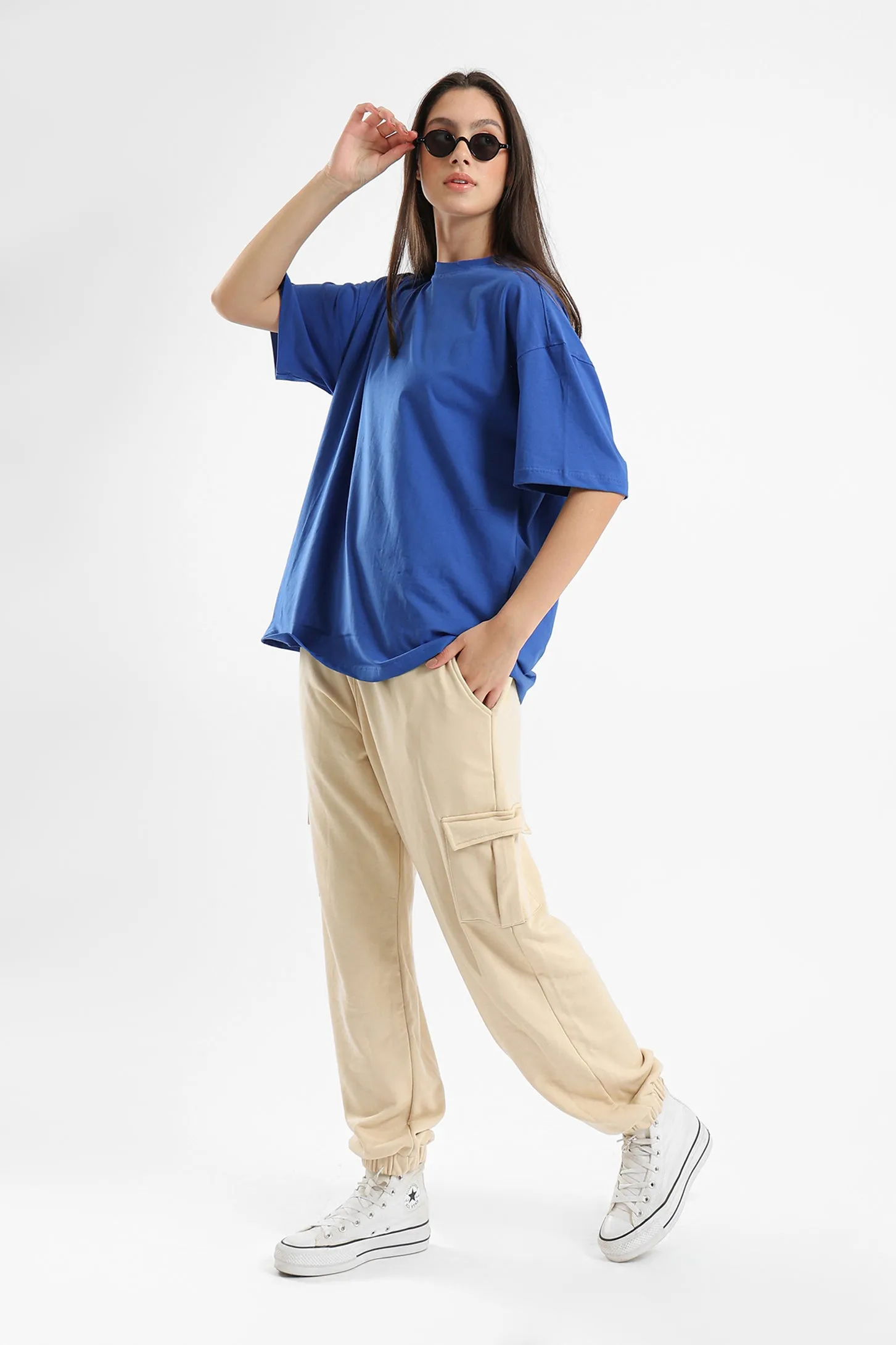 PURE COMFORT OVERSIZED TEE - BLUE
