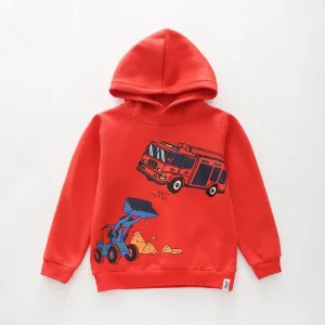 Red Heavy Vehicles Hoodie