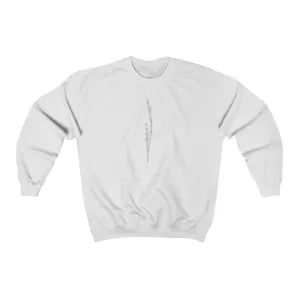 Simple Lavender Flower Geometric Tattoo Design Unisex Heavy Blend Crewneck Sweatshirt