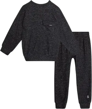 Volcom Boys' Sweatsuit Set - 2 Piece Soft Fleece Crewneck Pullover Sweatshirt and Jogger Pants - Cozy Outfits for Boys 12M-7