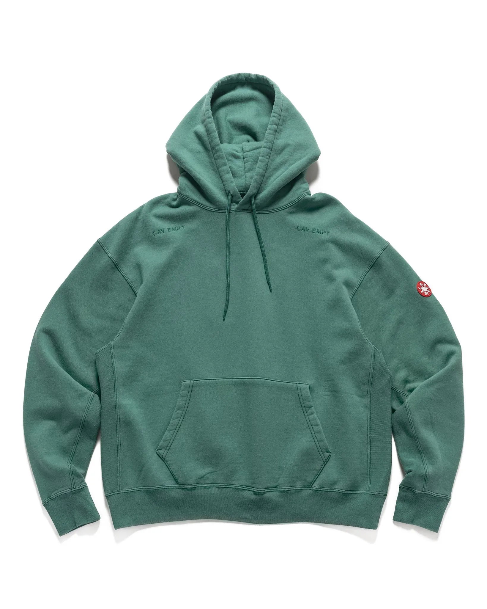 Washed District Patch Heavy Hoody Green
