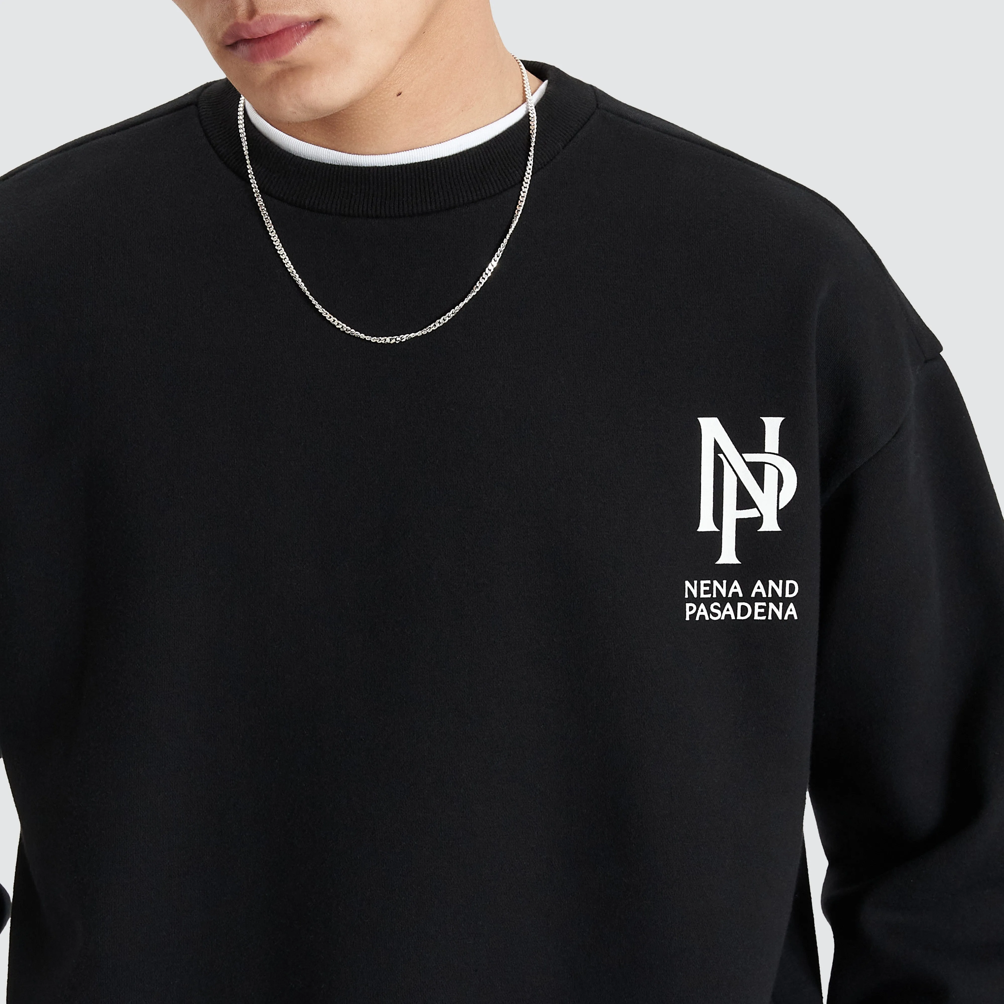 Wright Heavy Box Fit Sweater Jet Black