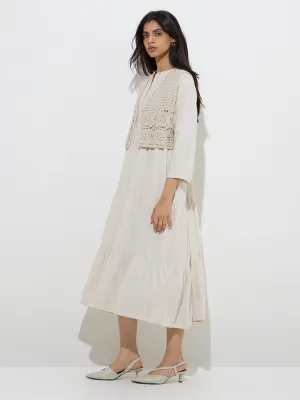 Zuba Beige Crochet-Knitted Jacket
